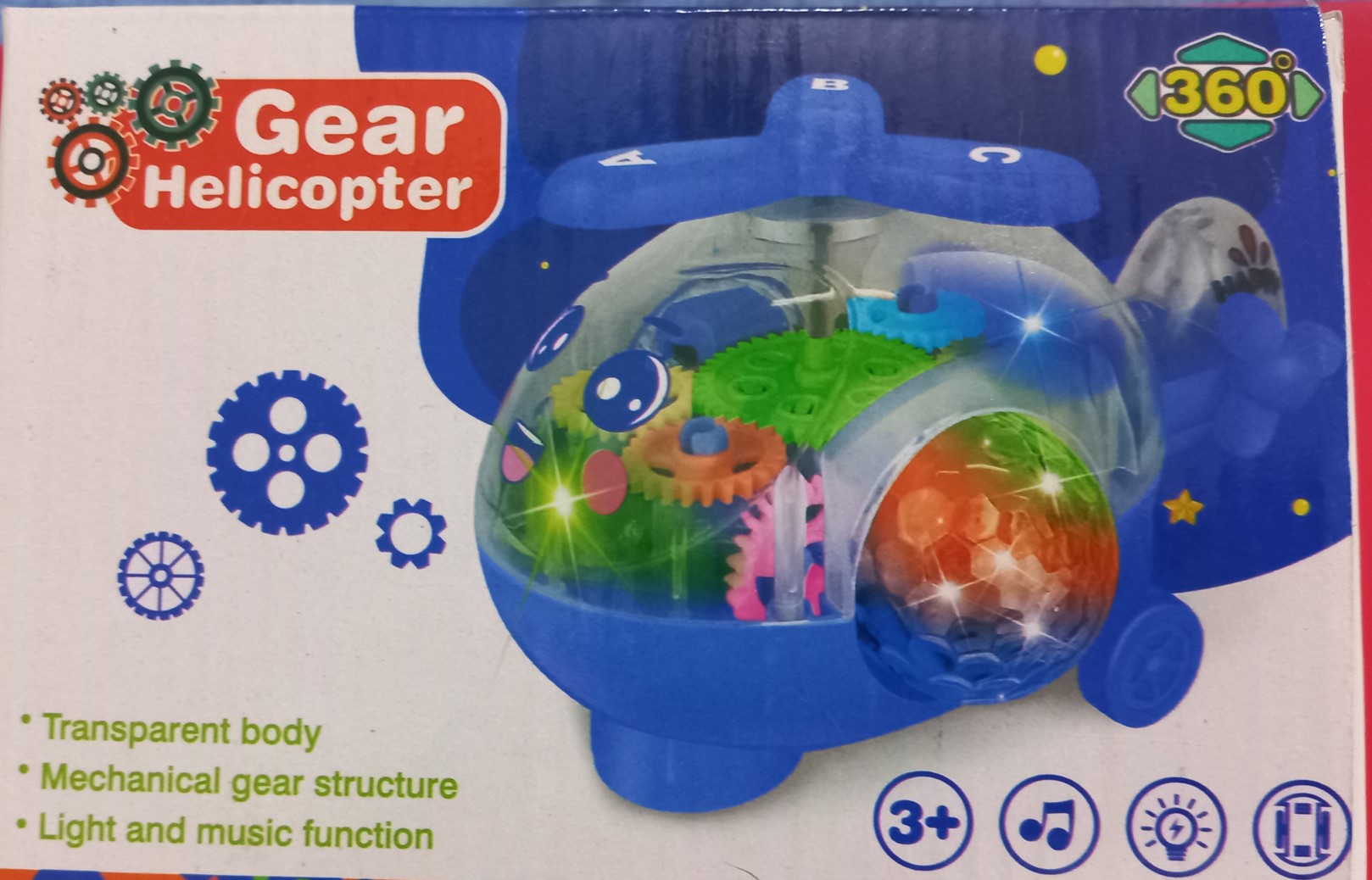 Gear Helicopter Toy for Age 3