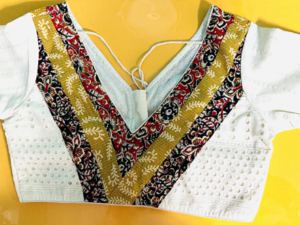 Hakoba Ajrak Blouse V Neck
